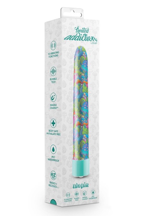 LIMITED ADDICTION UTOPIA 7 INCH RECHARGEABLE VIBE AQUA LIMITED ADDICTION UTOPIA 7 INCH RECHARGEABLE VIBE AQUA