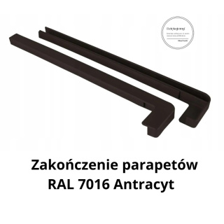 ZAŚLEPKI, BOCZKI PCV DO PARAPETÓW PROSTYCH ZAKOŃCZENIA ANTRACYT 7016 30cm