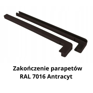 ZAŚLEPKI, BOCZKI PCV DO PARAPETÓW PROSTYCH ZAKOŃCZENIA ANTRACYT 7016 30cm