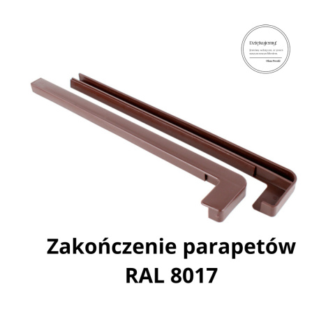 ZAŚLEPKI, BOCZKI PCV DO PARAPETÓW PROSTYCH ZAKOŃCZENIA BRĄZ 8017/8019 30cm ZAŚLEPKI, BOCZKI PCV DO PARAPETÓW PROSTYCH ZAKOŃCZENIA BRĄZ 8017/8019 30cm