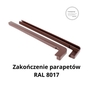 ZAŚLEPKI, BOCZKI PCV DO PARAPETÓW PROSTYCH ZAKOŃCZENIA BRAZ 8017 30cm