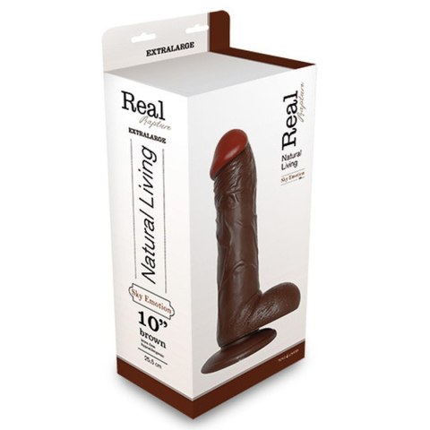 Duży czekoladowy penis żyły jądra przyssawka 28cm Duży czekoladowy penis żyły jądra przyssawka 28cm