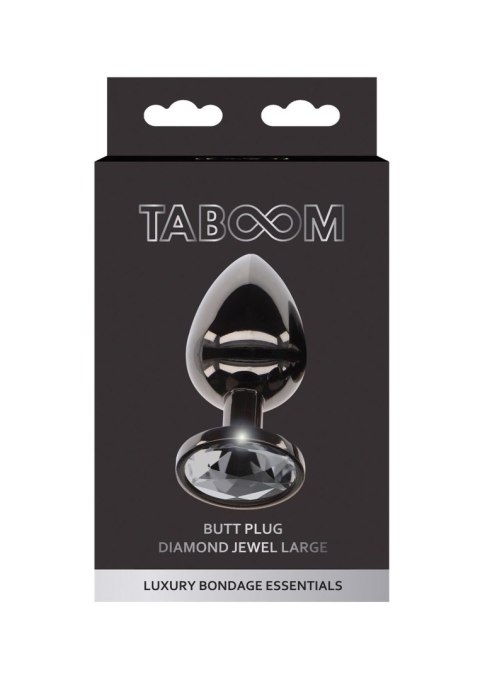 Butt Plug With Diamond Jewel L Black Butt Plug With Diamond Jewel L Black
