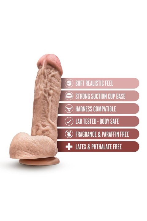 DR. SKIN MR. D 8.5 INCH DILDO WITH BALLS BEIGE DR. SKIN MR. D 8.5 INCH DILDO WITH BALLS BEIGE