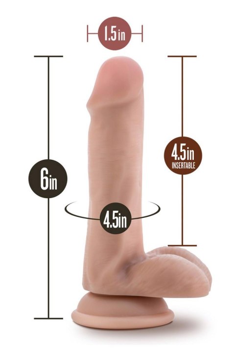 DR. SKIN PLUS 6 INCH POSABLE DILDO WITH BALLS VANILLA DR. SKIN PLUS 6 INCH POSABLE DILDO WITH BALLS VANILLA