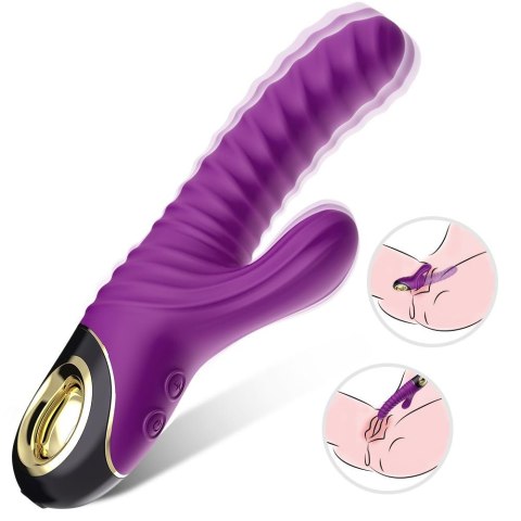 Wibrator króliczek wielofunkcyjny 22cm 2x9 trybów Wibrator króliczek wielofunkcyjny 22cm 2x9 trybów