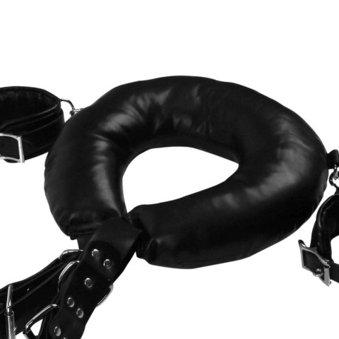 Padded Thigh Sling with Hand Cuffs - Black Padded Thigh Sling with Hand Cuffs - Black