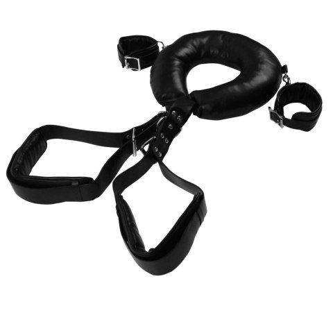 Padded Thigh Sling with Hand Cuffs - Black Padded Thigh Sling with Hand Cuffs - Black