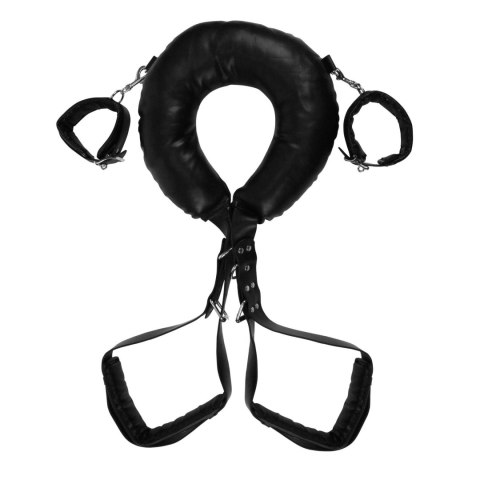 Padded Thigh Sling with Hand Cuffs - Black Padded Thigh Sling with Hand Cuffs - Black