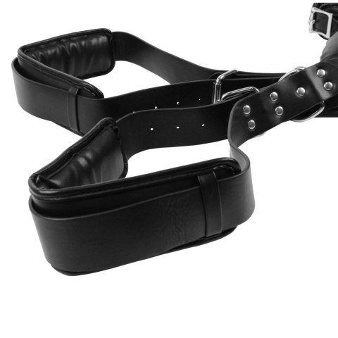 Padded Thigh Sling with Hand Cuffs - Black Padded Thigh Sling with Hand Cuffs - Black