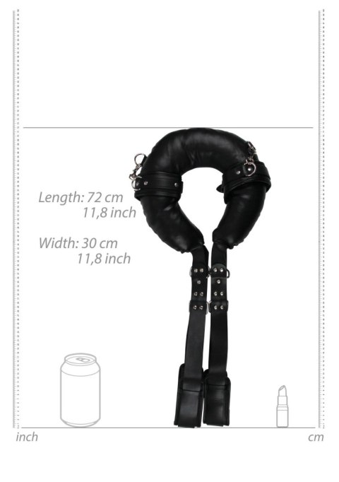 Padded Thigh Sling with Hand Cuffs - Black Padded Thigh Sling with Hand Cuffs - Black