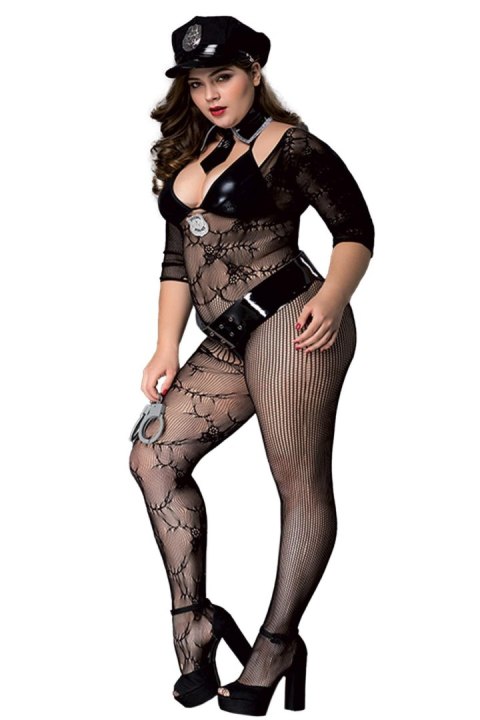 BLACK POLICE OUTFIT XL/XXL (Size: XL/XXL) BLACK POLICE OUTFIT XL/XXL (Size: XL/XXL)
