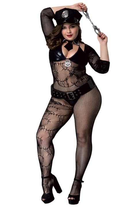 BLACK POLICE OUTFIT XL/XXL (Size: XL/XXL) BLACK POLICE OUTFIT XL/XXL (Size: XL/XXL)