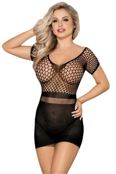 SHORT BLACK MESH DRESS TU (Size: TU) SHORT BLACK MESH DRESS TU (Size: TU)
