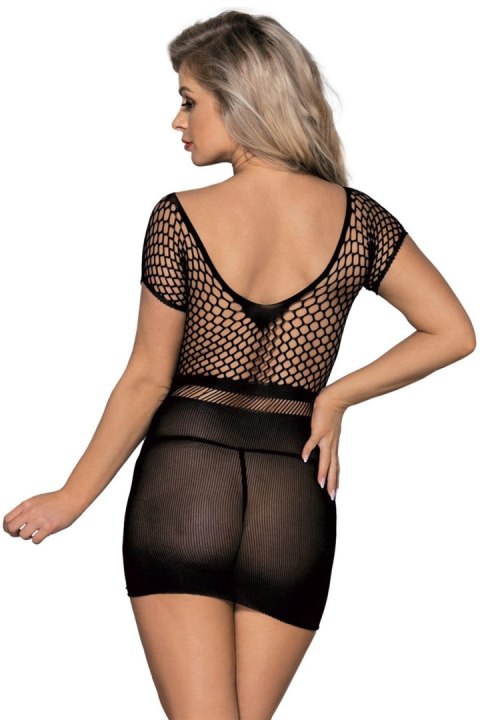 SHORT BLACK MESH DRESS TU (Size: TU) SHORT BLACK MESH DRESS TU (Size: TU)