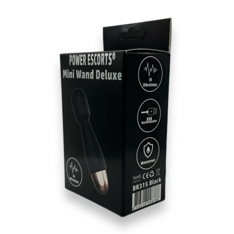 Power Escorts - Mini Wand De Luxe - Black - 11,6 Cm / 4.5 Inch Silicone Wand Massager Power Escorts - Mini Wand De Luxe - Black - 11,6 Cm / 4.5 Inch Silicone Wand Massager