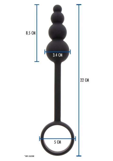 Anal Snake Plug & Penis Ring Black Anal Snake Plug & Penis Ring Black