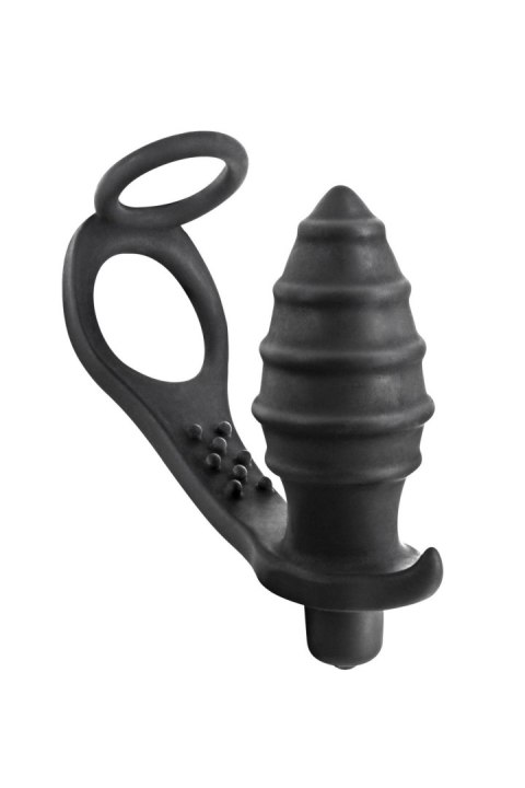 PROSTATE STIMULATOR COCKRING PLUG AP071 BLACK PROSTATE STIMULATOR COCKRING PLUG AP071 BLACK