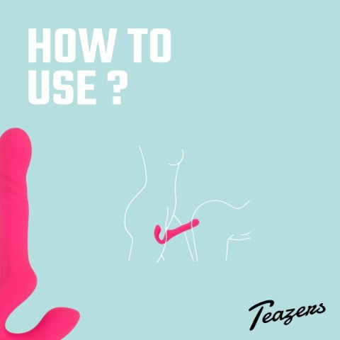 Teazers Strapless Strap On Vibrator - Pink Teazers Strapless Strap On Vibrator - Pink