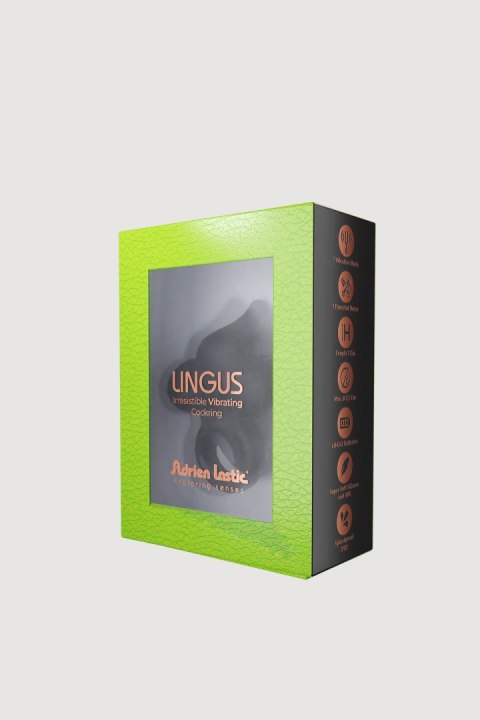 Adrien Lastic Lingus Black - Mini Pierścień wibrujący Adrien Lastic Lingus Black - Mini Pierścień wibrujący