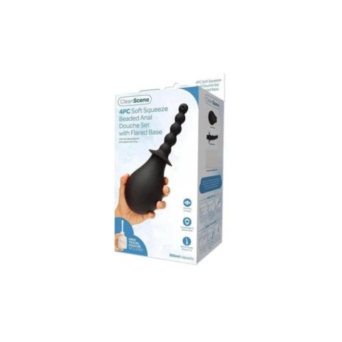 CleanScene 4Pc Soft Squeeze Beaded Anal Douche Set - Zestaw do higieny CleanScene 4Pc Soft Squeeze Beaded Anal Douche Set - Zestaw do higieny