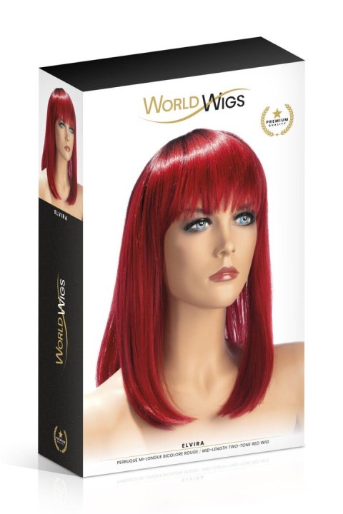 PERRUQUE ELVIRA BICOLORE ROUGE PERRUQUE ELVIRA BICOLORE ROUGE