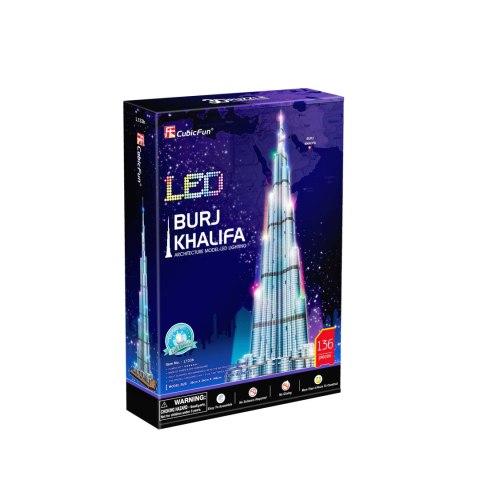 CUBIC FUN PUZZLE 3D LED BURJ KHALIFA 136 EL. - L133H CUBIC FUN PUZZLE 3D LED BURJ KHALIFA 136 EL. - L133H