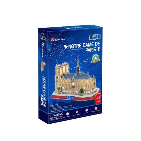 CUBIC FUN PUZZLE 3D LED KATEDRA NOTRE DAME 149 EL. - L173H CUBIC FUN PUZZLE 3D LED KATEDRA NOTRE DAME 149 EL. - L173H
