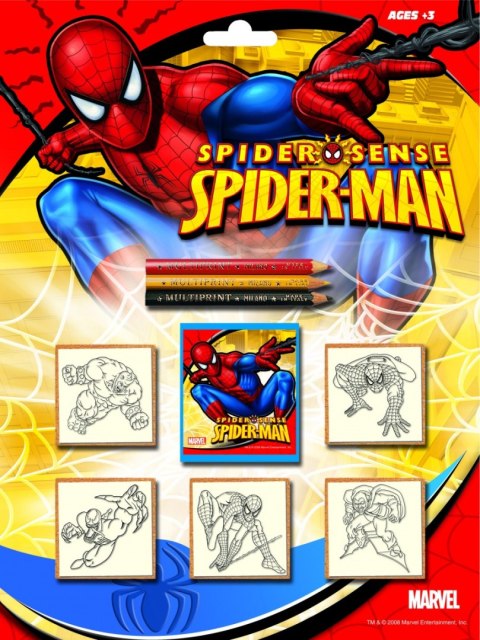 MULTIPRINT SPIDERMAN PIECZĄTKI BLISTER 5 SZT MULTIPRINT SPIDERMAN PIECZĄTKI BLISTER 5 SZT