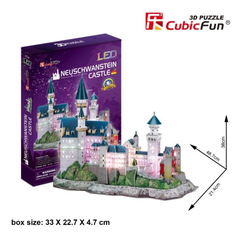 CUBIC FUN PUZZLE 3D LED ZAMEK NEUCHWANSTEIN - L174H CUBIC FUN PUZZLE 3D LED ZAMEK NEUCHWANSTEIN - L174H