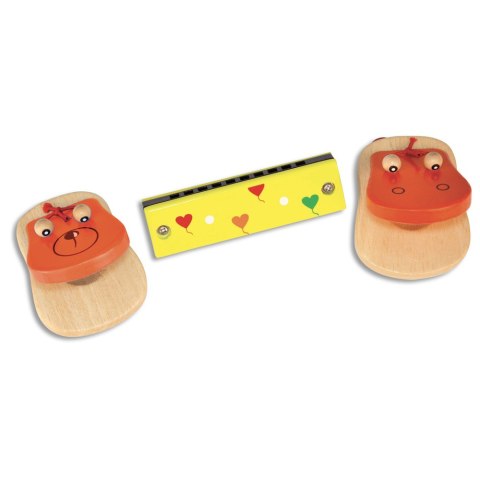 BONTEMPI DREWNIANE KASTANIETY I HARMONIJKA BONTEMPI DREWNIANE KASTANIETY I HARMONIJKA