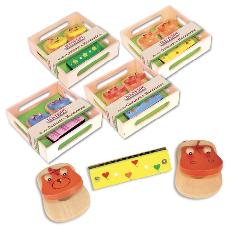 BONTEMPI DREWNIANE KASTANIETY I HARMONIJKA BONTEMPI DREWNIANE KASTANIETY I HARMONIJKA