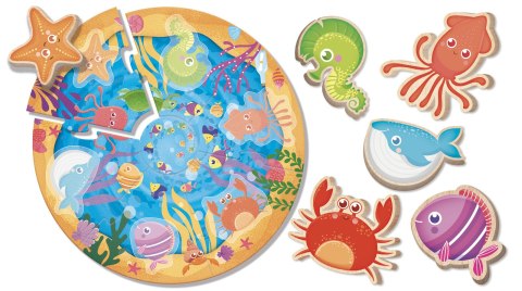 LISCIANI MONTESSORI BABY WOOD PUZZLE ROUND LISCIANI MONTESSORI BABY WOOD PUZZLE ROUND