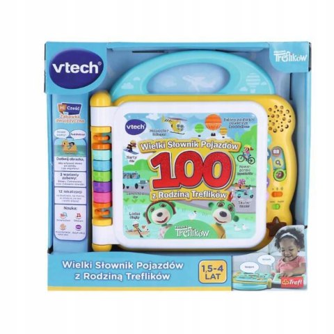 Wielki słownik pojazdów z rodziną Treflików polsko - angielski Vtech 61799 Wielki słownik pojazdów z rodziną Treflików polsko - angielski Vtech 61799