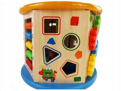DREWNIANA DUŻA KOSTKA EDUKACYJNA 8w1 - YDL-136
