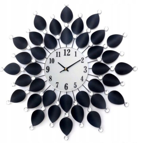 Duży nowoczesny metalowy elegancki zegar 1204 Duży nowoczesny metalowy elegancki zegar 1204