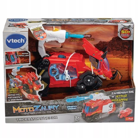 Zabawka interaktywna Motozaury Triceratops Nexor straż pożarna Vtech 61954 Zabawka interaktywna Motozaury Triceratops Nexor straż pożarna Vtech 61954