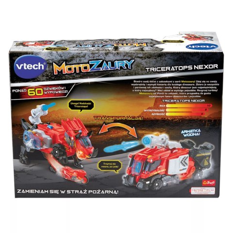 Zabawka interaktywna Motozaury Triceratops Nexor straż pożarna Vtech 61954 Zabawka interaktywna Motozaury Triceratops Nexor straż pożarna Vtech 61954