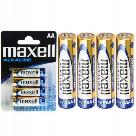 4x Baterie AAA 1,5V Alkaline MAXELL LR03 4x Baterie AAA 1,5V Alkaline MAXELL LR03