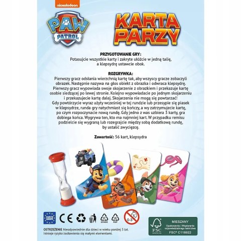 Gra podróżna Karta Parzy Psi Patrol Trefl 56 kart 4+ 02691 Gra podróżna Karta Parzy Psi Patrol Trefl 56 kart 4+ 02691