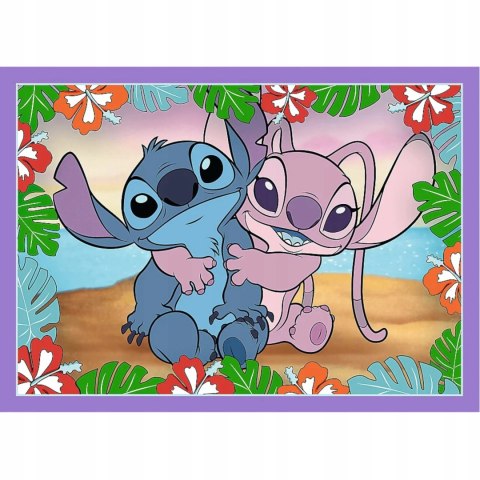 Puzzle 4w1 Lilo & Stitch Szalony dzień Trefl 34633 Puzzle 4w1 Lilo & Stitch Szalony dzień Trefl 34633