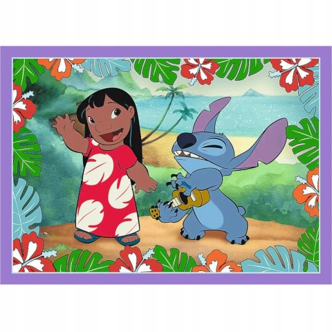 Puzzle 4w1 Lilo & Stitch Szalony dzień Trefl 34633 Puzzle 4w1 Lilo & Stitch Szalony dzień Trefl 34633