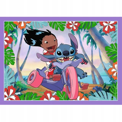 Puzzle 4w1 Lilo & Stitch Szalony dzień Trefl 34633 Puzzle 4w1 Lilo & Stitch Szalony dzień Trefl 34633