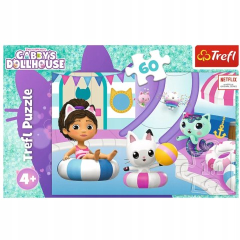 Puzzle Koci Domek Gabi 60 elementów Gabi na basenie Trefl 17393 Puzzle Koci Domek Gabi 60 elementów Gabi na basenie Trefl 17393