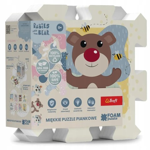 Puzzle piankowe układanka puzzlopianka Bobaski i Miś baby 0+ 61615 Puzzle piankowe układanka puzzlopianka Bobaski i Miś baby 0+ 61615