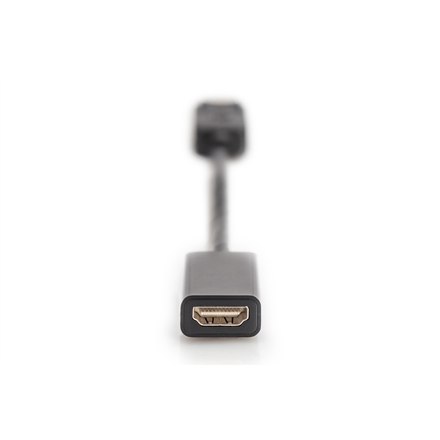 Adapter wideo Digitus | 19-pinowe HDMI typu A | żeńskie | 20-pinowe DisplayPort | męskie | czarne | 0,15 m Adapter wideo Digitus | 19-pinowe HDMI typu A | żeńskie | 20-pinowe DisplayPort | męskie | czarne | 0,15 m