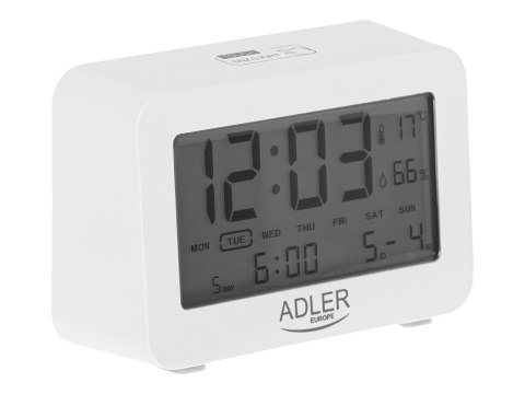 Adler | Alarm Clock | AD 1196w | Alarm function | White Adler | Alarm Clock | AD 1196w | Alarm function | White