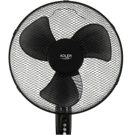 Adler | Fan | AD 7323b | Stand Fan | Black | Diameter 40 cm | Number of speeds 3 | Oscillation | 90 W | No Adler | Fan | AD 7323b | Stand Fan | Black | Diameter 40 cm | Number of speeds 3 | Oscillation | 90 W | No