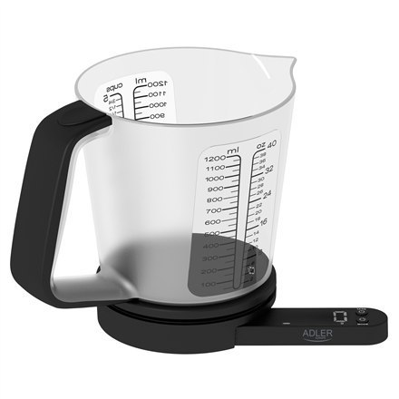 Adler | Kitchen scale with a measuring cup | AD 3178 | Maximum weight (capacity) 5 kg | Black Adler | Kitchen scale with a measuring cup | AD 3178 | Maximum weight (capacity) 5 kg | Black