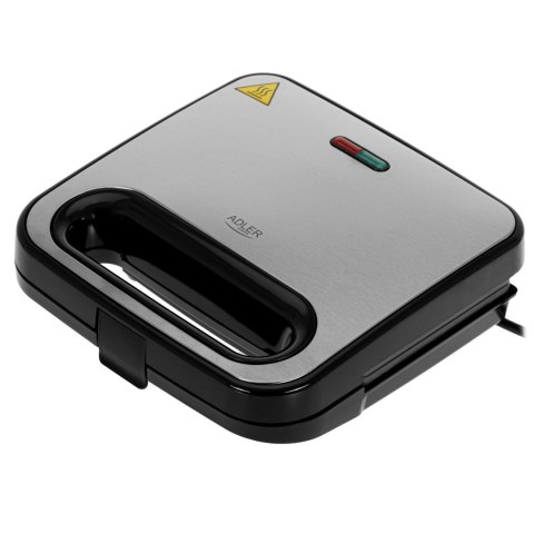 Adler Sandwich Maker | AD 3076 | 1000 W | Number of plates 1 | Black/Silver Adler Sandwich Maker | AD 3076 | 1000 W | Number of plates 1 | Black/Silver